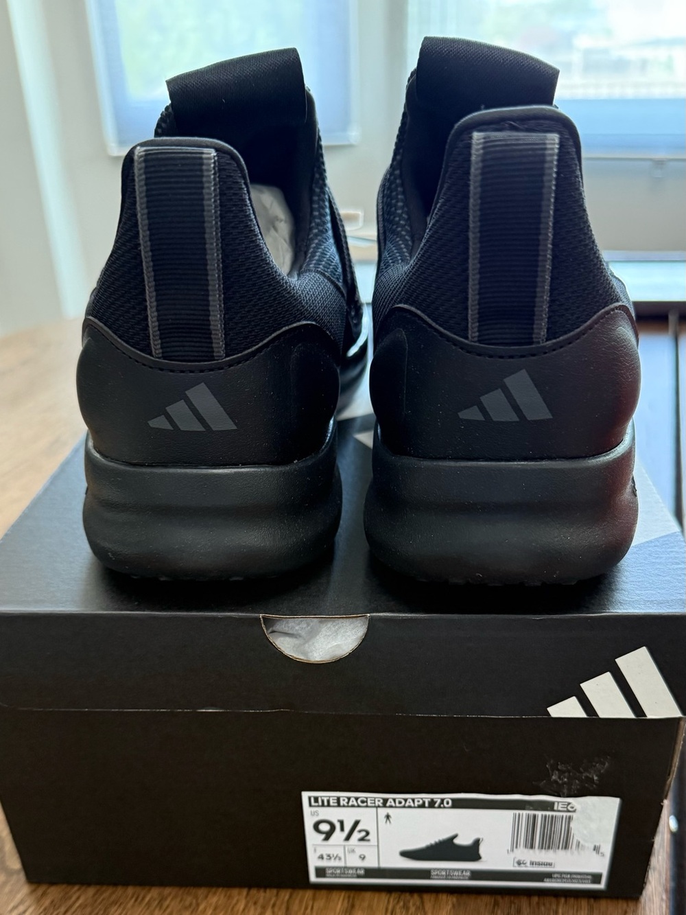Adidas Lite Racer Adapt 7.0 – Men’s Size 9.5 – Core Black (IE6327) – Brand New - Picture 5 of 7